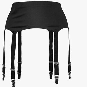 Stretchy Garter belt bondage fetish body harness sexy lingerie set black goth